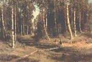 Ivan Shishkin Brook in a Birch Grove oil painting reproduction